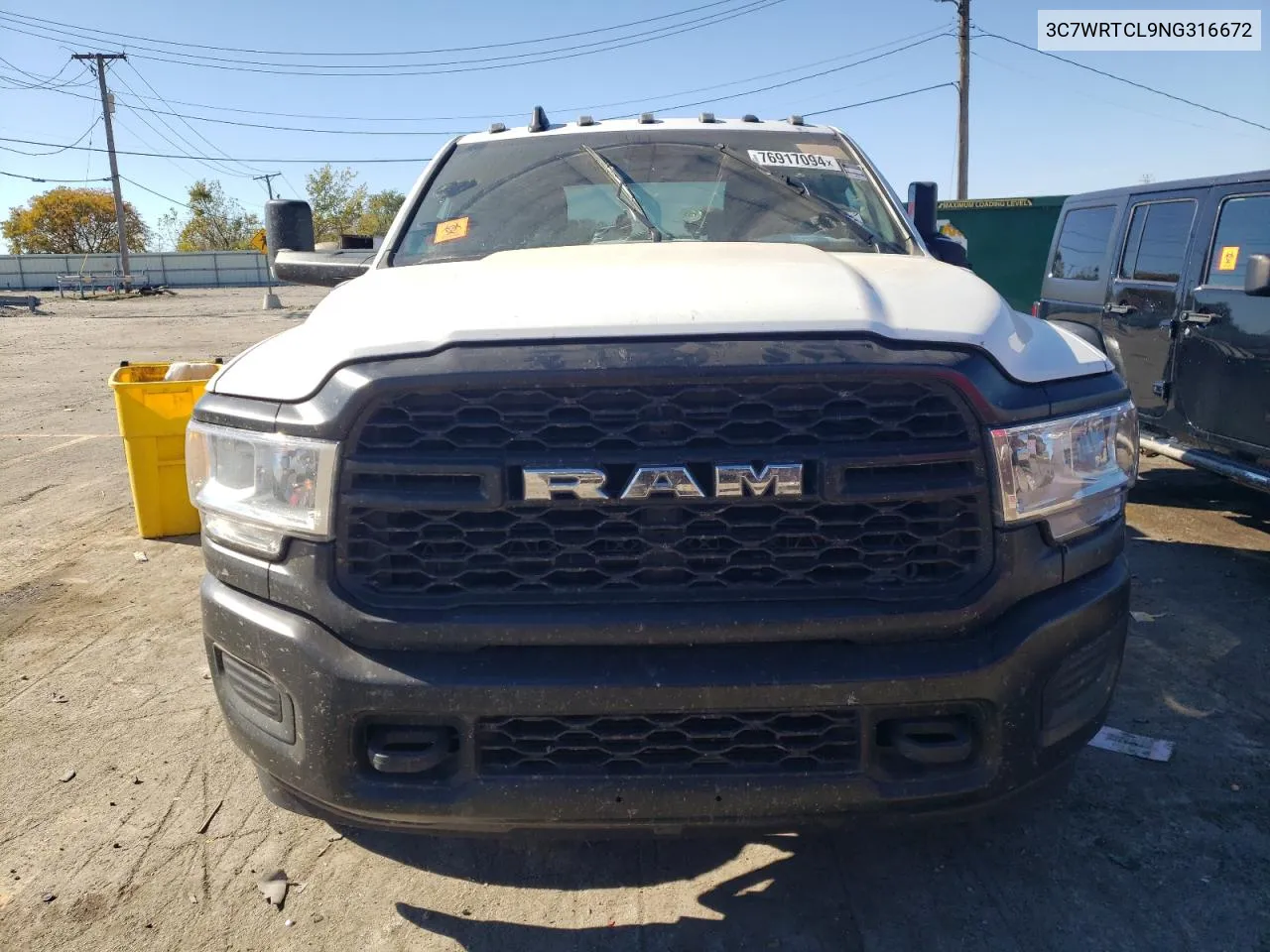 2022 Ram 3500 VIN: 3C7WRTCL9NG316672 Lot: 76917094