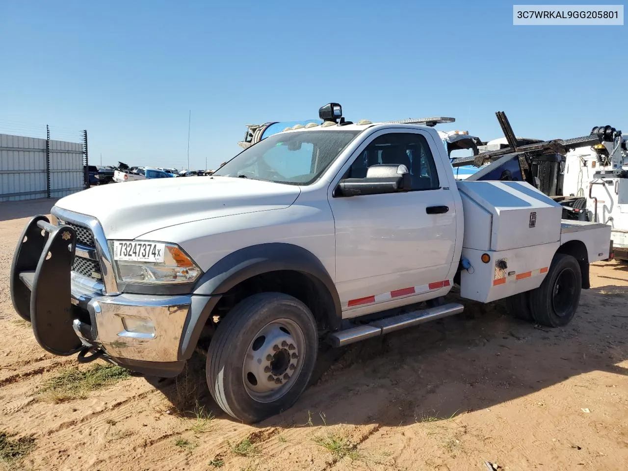 2016 Ram 4500 VIN: 3C7WRKAL9GG205801 Lot: 73247374