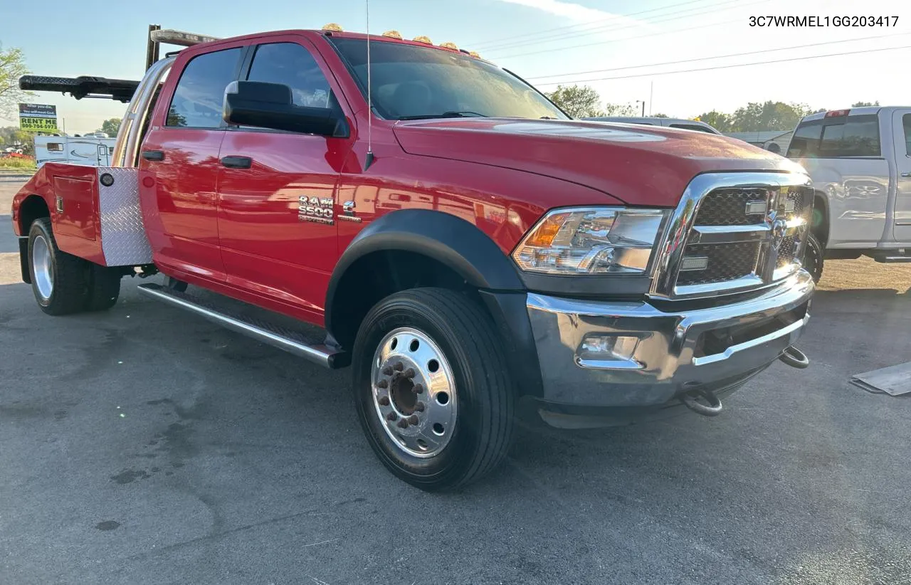 2016 Ram 5500 VIN: 3C7WRMEL1GG203417 Lot: 72499934