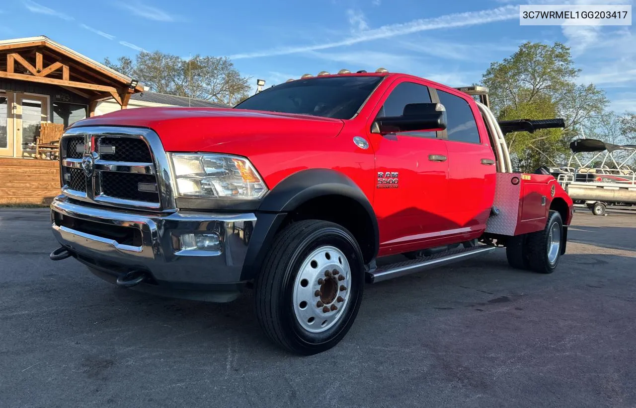 2016 Ram 5500 VIN: 3C7WRMEL1GG203417 Lot: 72499934