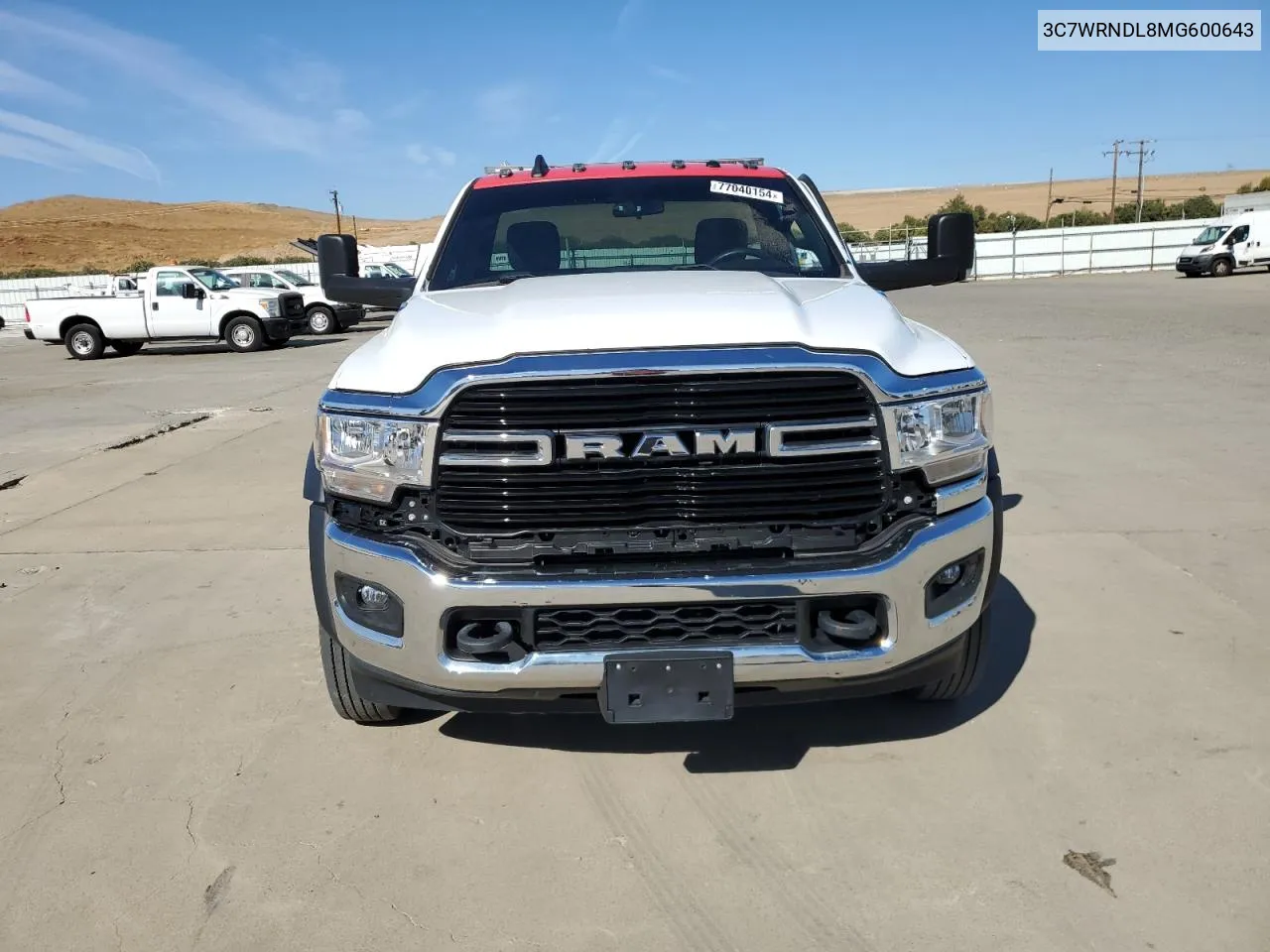 2021 Ram 5500 VIN: 3C7WRNDL8MG600643 Lot: 77040154