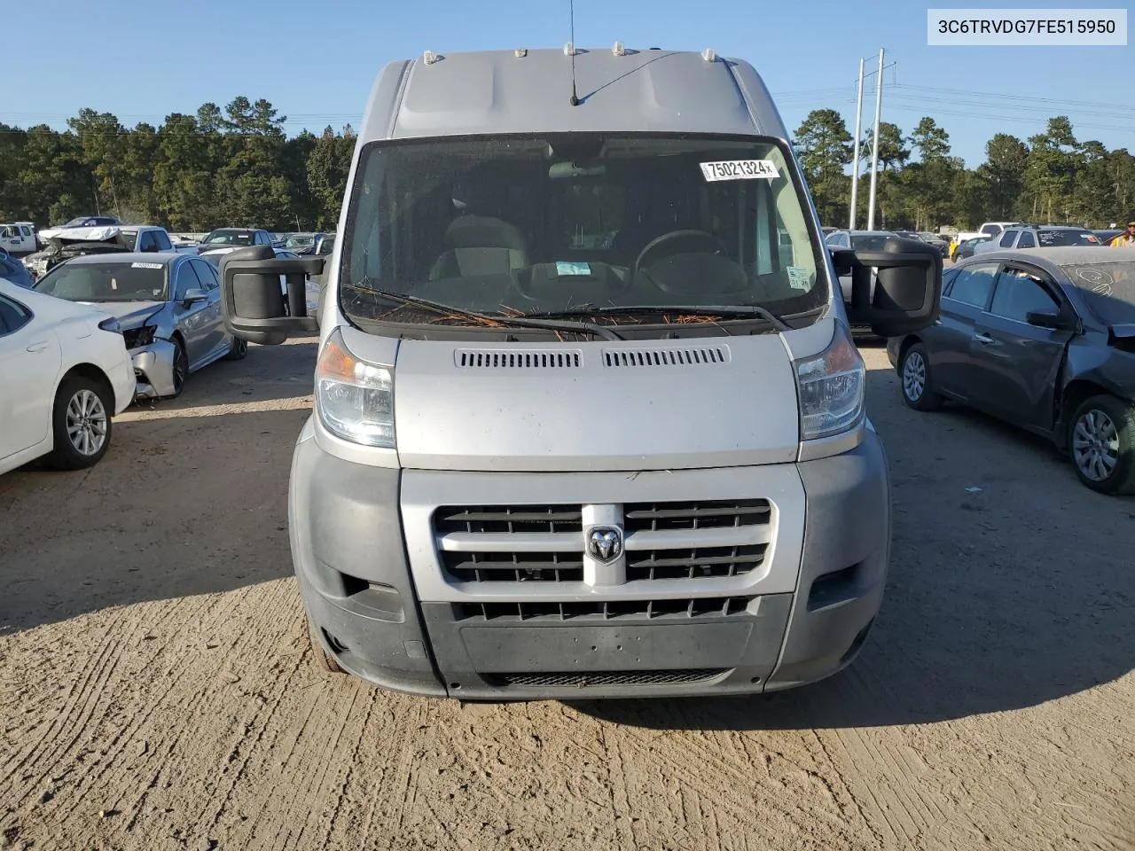 2015 Ram Promaster 2500 2500 High VIN: 3C6TRVDG7FE515950 Lot: 75021324