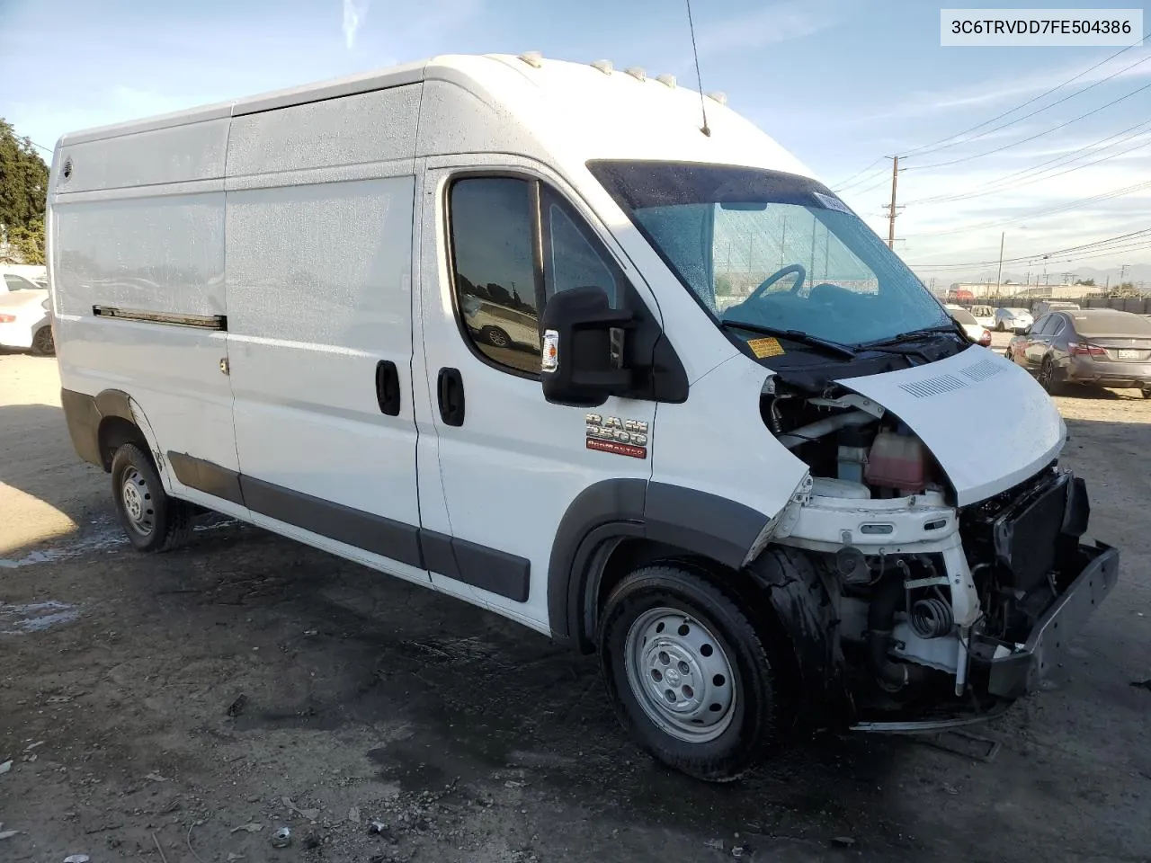 2015 Ram Promaster 2500 2500 High VIN: 3C6TRVDD7FE504386 Lot: 76843694