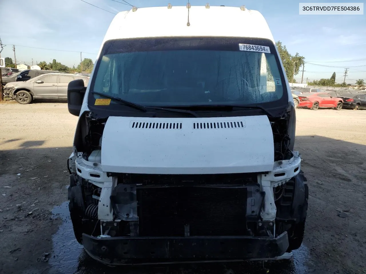 2015 Ram Promaster 2500 2500 High VIN: 3C6TRVDD7FE504386 Lot: 76843694