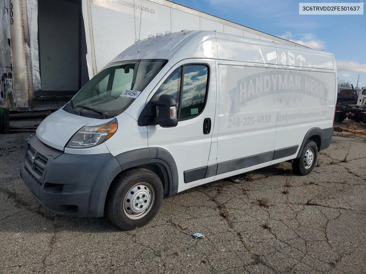 2015 Ram Promaster 2500 2500 High VIN: 3C6TRVDD2FE501637 Lot: 78244594