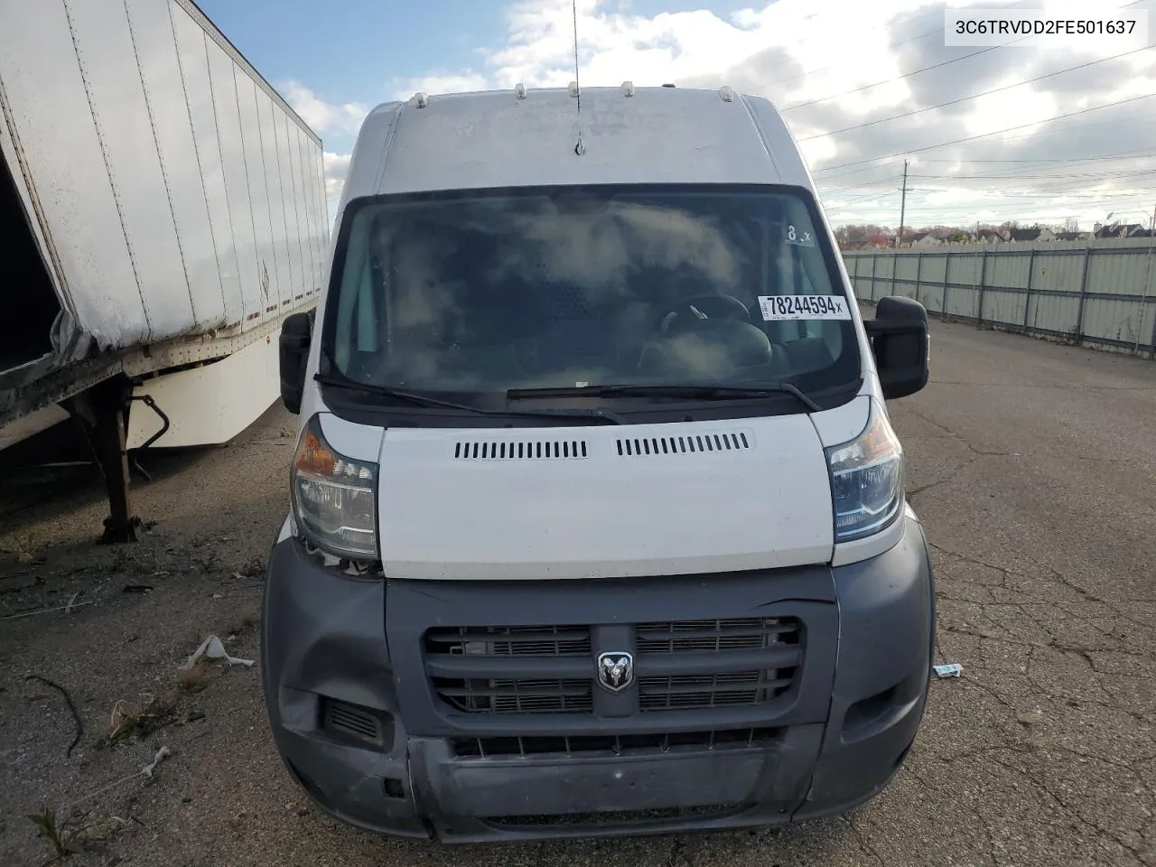 2015 Ram Promaster 2500 2500 High VIN: 3C6TRVDD2FE501637 Lot: 78244594