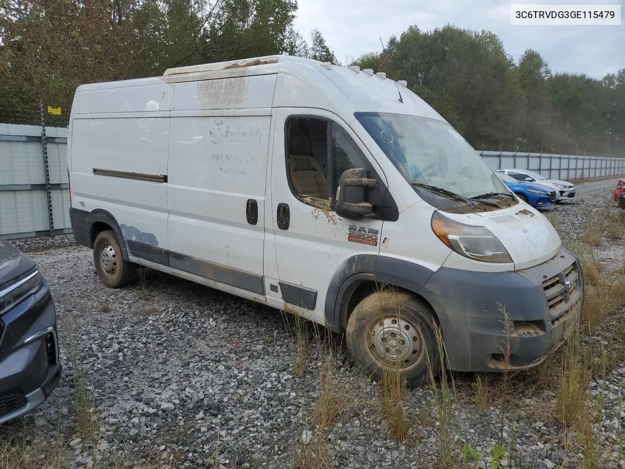 2016 Ram Promaster 2500 2500 High VIN: 3C6TRVDG3GE115479 Lot: 74542834