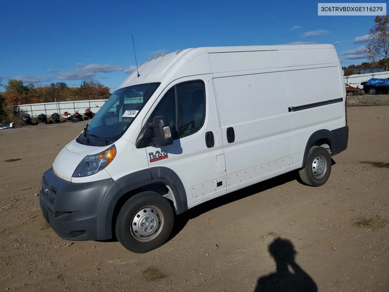 2016 Ram Promaster 1500 1500 High VIN: 3C6TRVBDXGE116279 Lot: 77709394