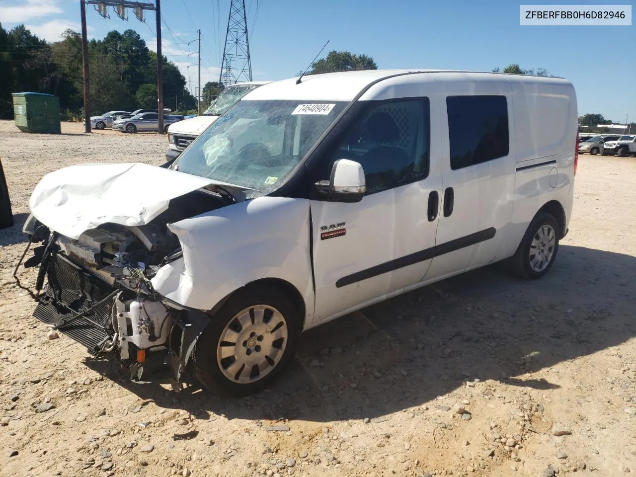 2017 Ram Promaster City Slt VIN: ZFBERFBB0H6D82946 Lot: 74640904