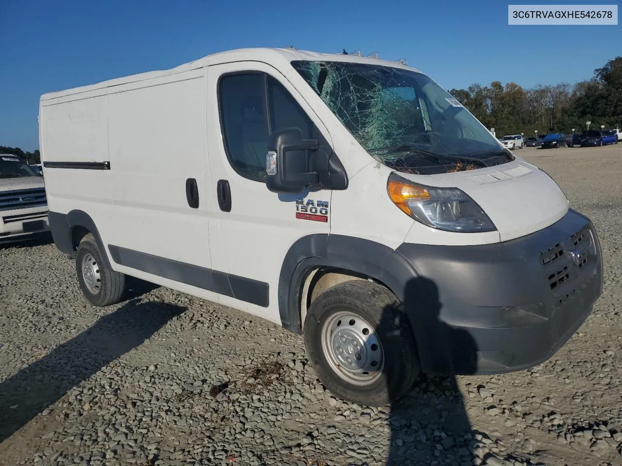 2017 Ram Promaster 1500 1500 Standard VIN: 3C6TRVAGXHE542678 Lot: 76335004