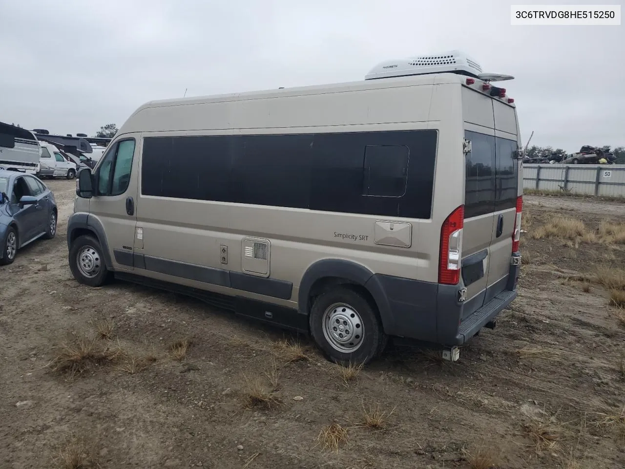 2017 Ram Promaster 2500 2500 High VIN: 3C6TRVDG8HE515250 Lot: 76635554