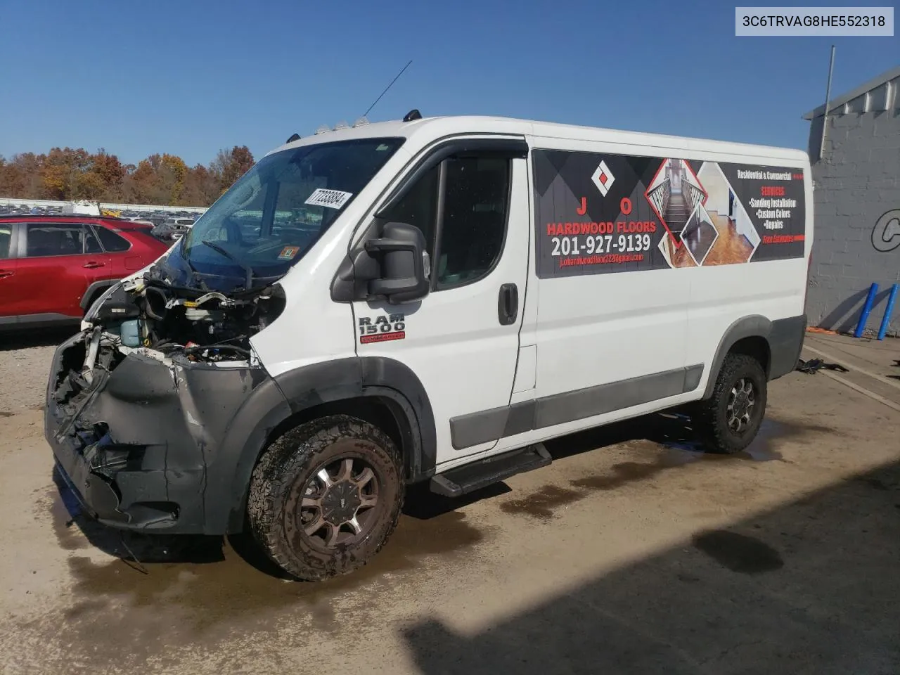 2017 Ram Promaster 1500 1500 Standard VIN: 3C6TRVAG8HE552318 Lot: 77233884