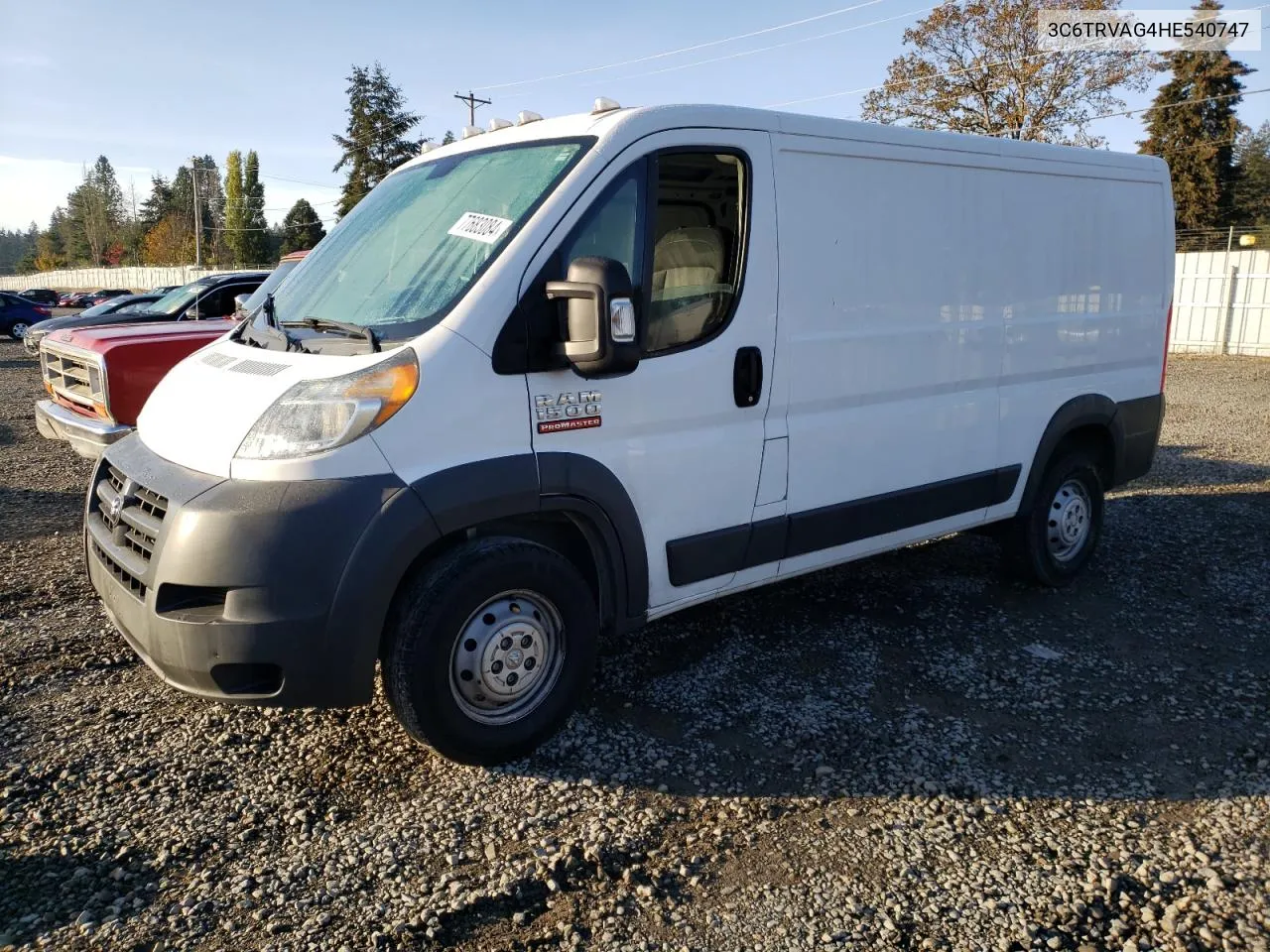 2017 Ram Promaster 1500 1500 Standard VIN: 3C6TRVAG4HE540747 Lot: 77683084