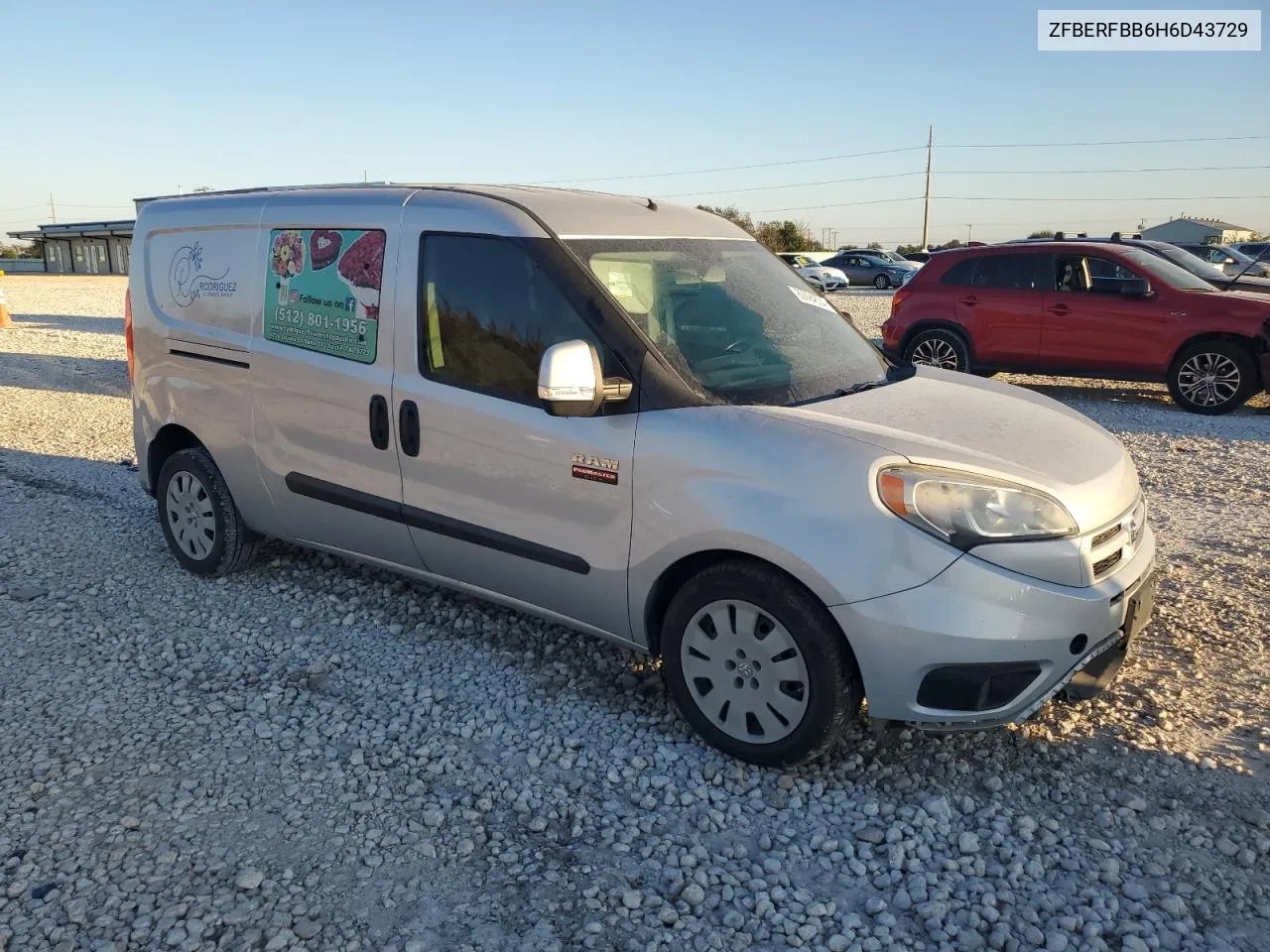 2017 Ram Promaster City Slt VIN: ZFBERFBB6H6D43729 Lot: 80094834