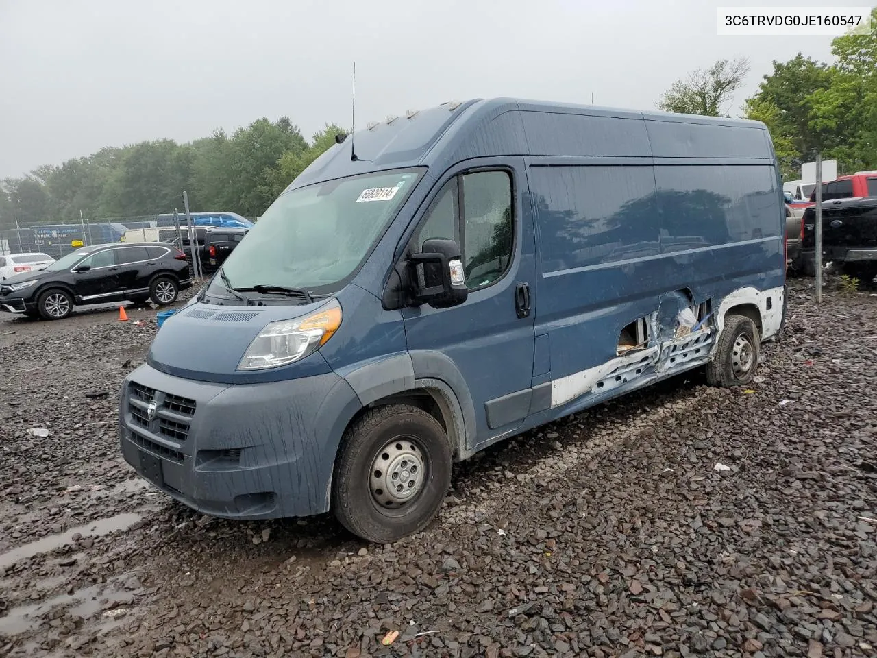 2018 Ram Promaster 2500 2500 High VIN: 3C6TRVDG0JE160547 Lot: 65820114