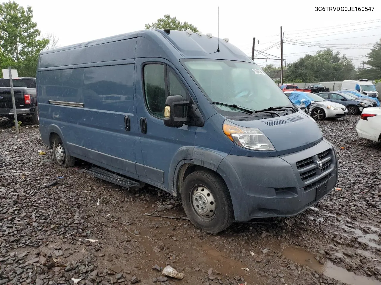 2018 Ram Promaster 2500 2500 High VIN: 3C6TRVDG0JE160547 Lot: 65820114