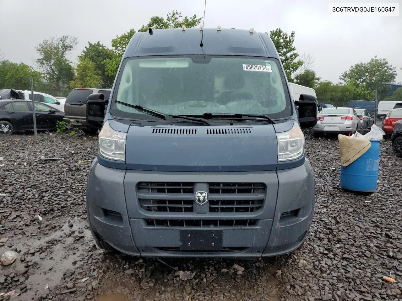 2018 Ram Promaster 2500 2500 High VIN: 3C6TRVDG0JE160547 Lot: 65820114