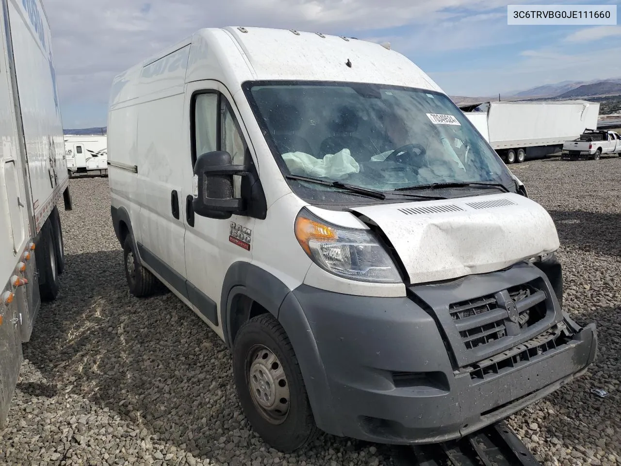 2018 Ram Promaster 1500 1500 High VIN: 3C6TRVBG0JE111660 Lot: 70349524