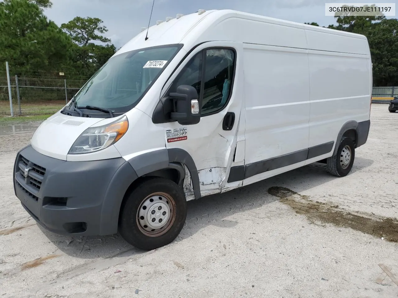 2018 Ram Promaster 2500 2500 High VIN: 3C6TRVDG7JE111197 Lot: 71073274