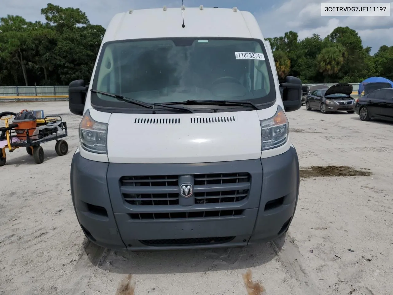 2018 Ram Promaster 2500 2500 High VIN: 3C6TRVDG7JE111197 Lot: 71073274