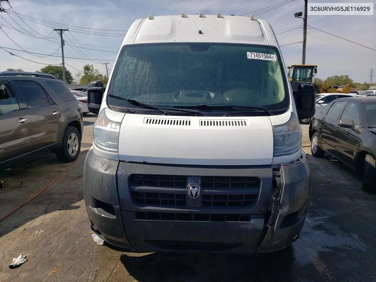 2018 Ram Promaster 3500 3500 High VIN: 3C6URVHG5JE116929 Lot: 71451564