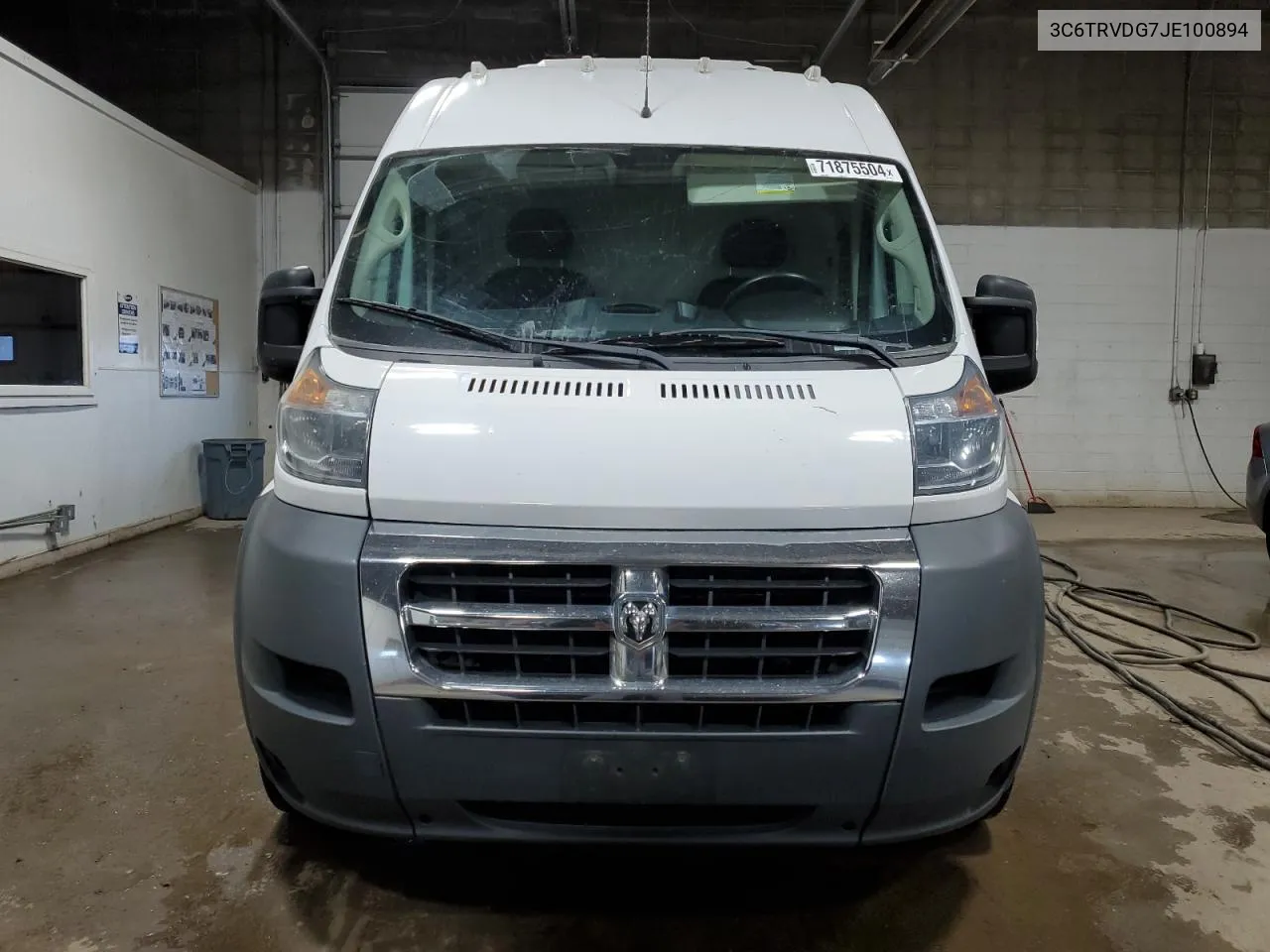 2018 Ram Promaster 2500 2500 High VIN: 3C6TRVDG7JE100894 Lot: 71875504