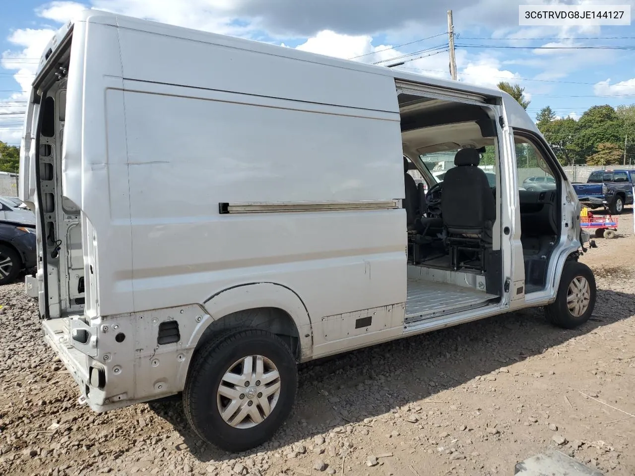 2018 Ram Promaster 2500 2500 High VIN: 3C6TRVDG8JE144127 Lot: 72139294