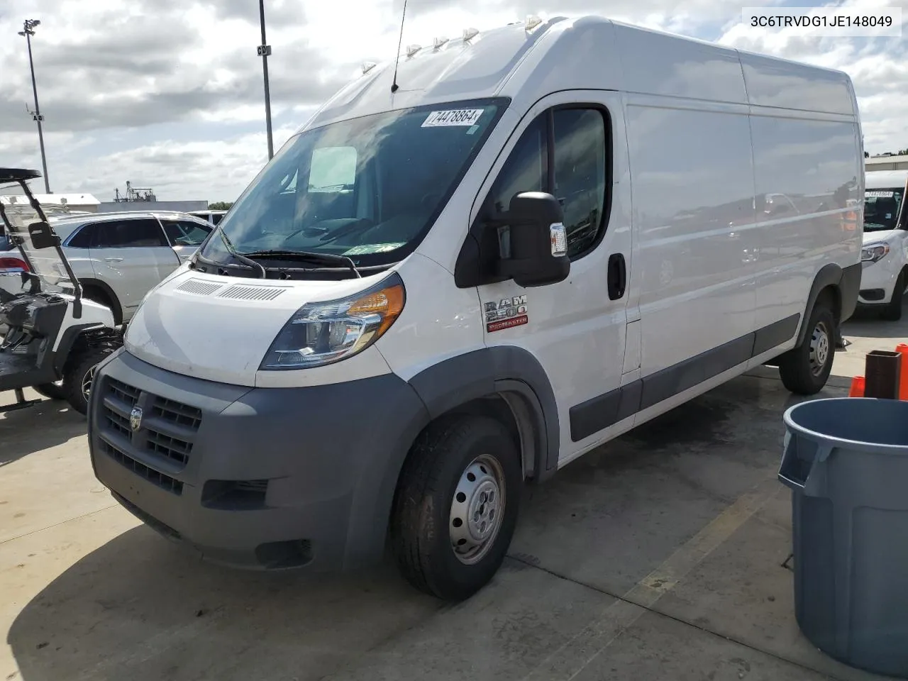 2018 Ram Promaster 2500 2500 High VIN: 3C6TRVDG1JE148049 Lot: 74478864