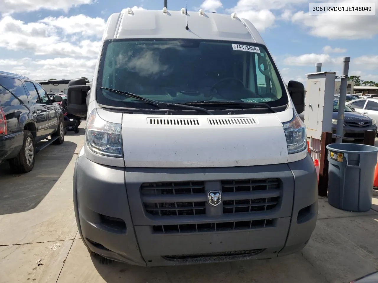 2018 Ram Promaster 2500 2500 High VIN: 3C6TRVDG1JE148049 Lot: 74478864