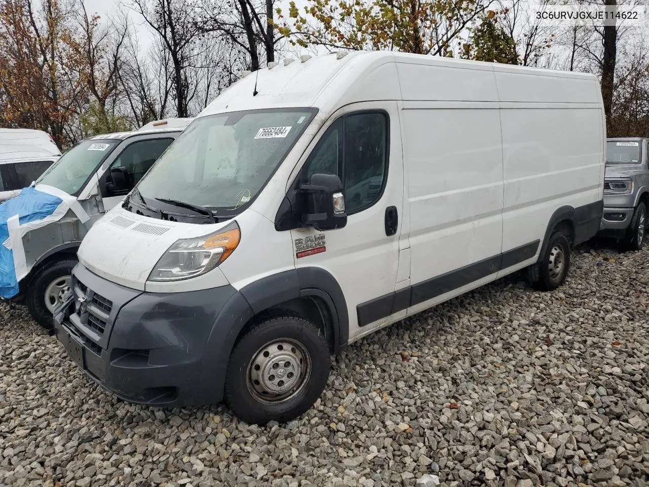 2018 Ram Promaster 3500 3500 High VIN: 3C6URVJGXJE114622 Lot: 76662484