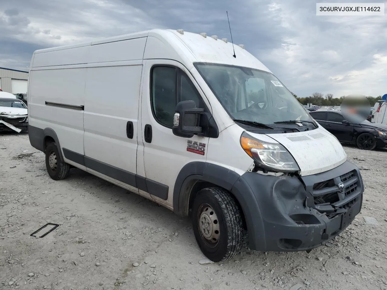 2018 Ram Promaster 3500 3500 High VIN: 3C6URVJGXJE114622 Lot: 76662484