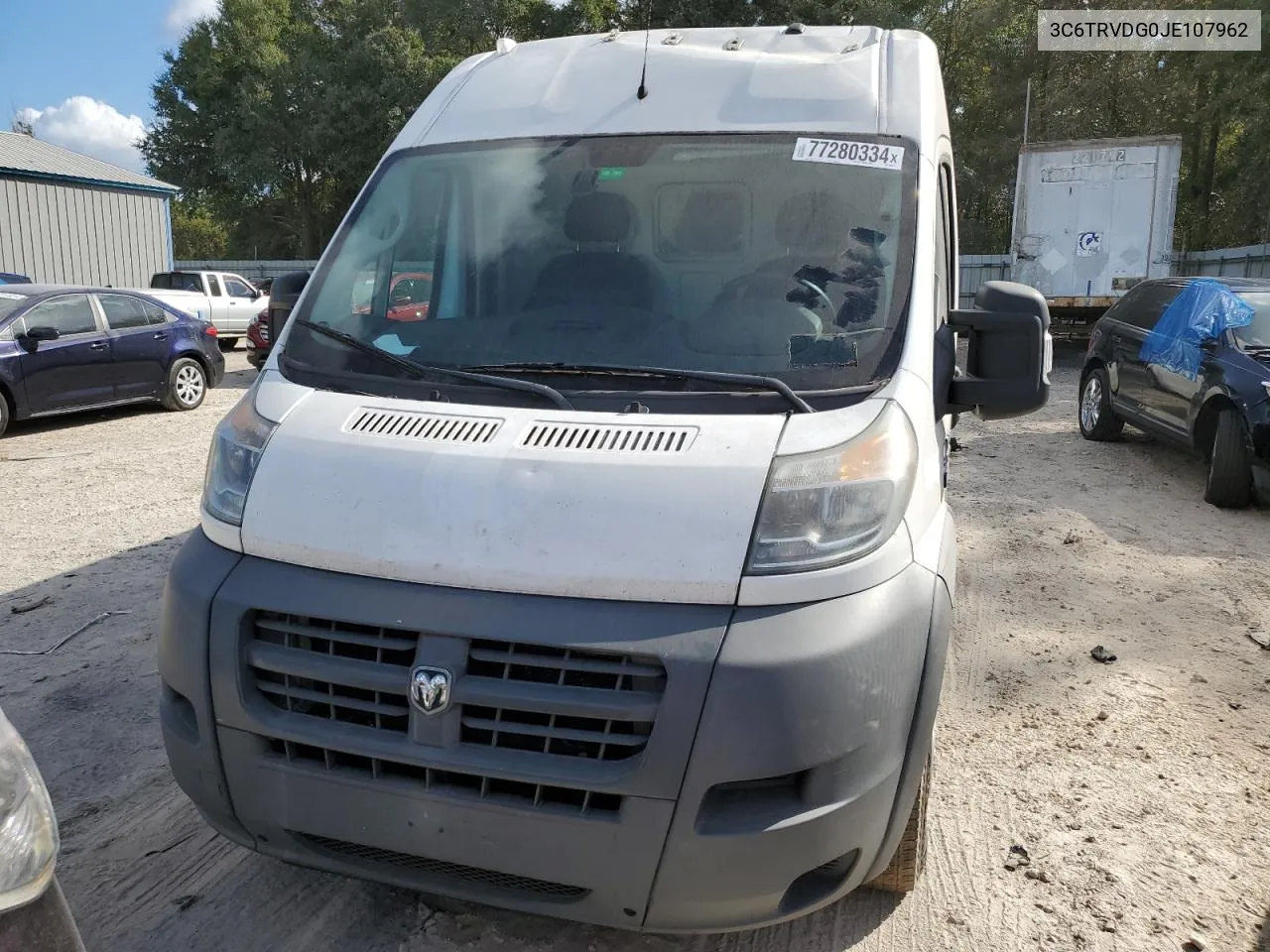 2018 Ram Promaster 2500 2500 High VIN: 3C6TRVDG0JE107962 Lot: 77280334