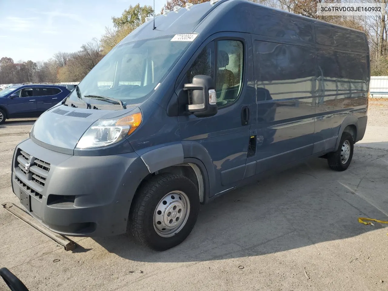 2018 Ram Promaster 2500 2500 High VIN: 3C6TRVDG3JE160932 Lot: 77283094