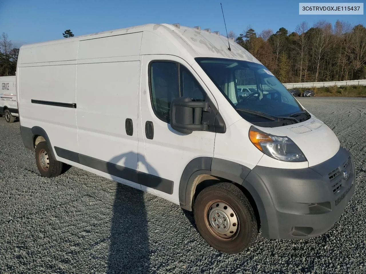 2018 Ram Promaster 2500 2500 High VIN: 3C6TRVDGXJE115437 Lot: 79394714