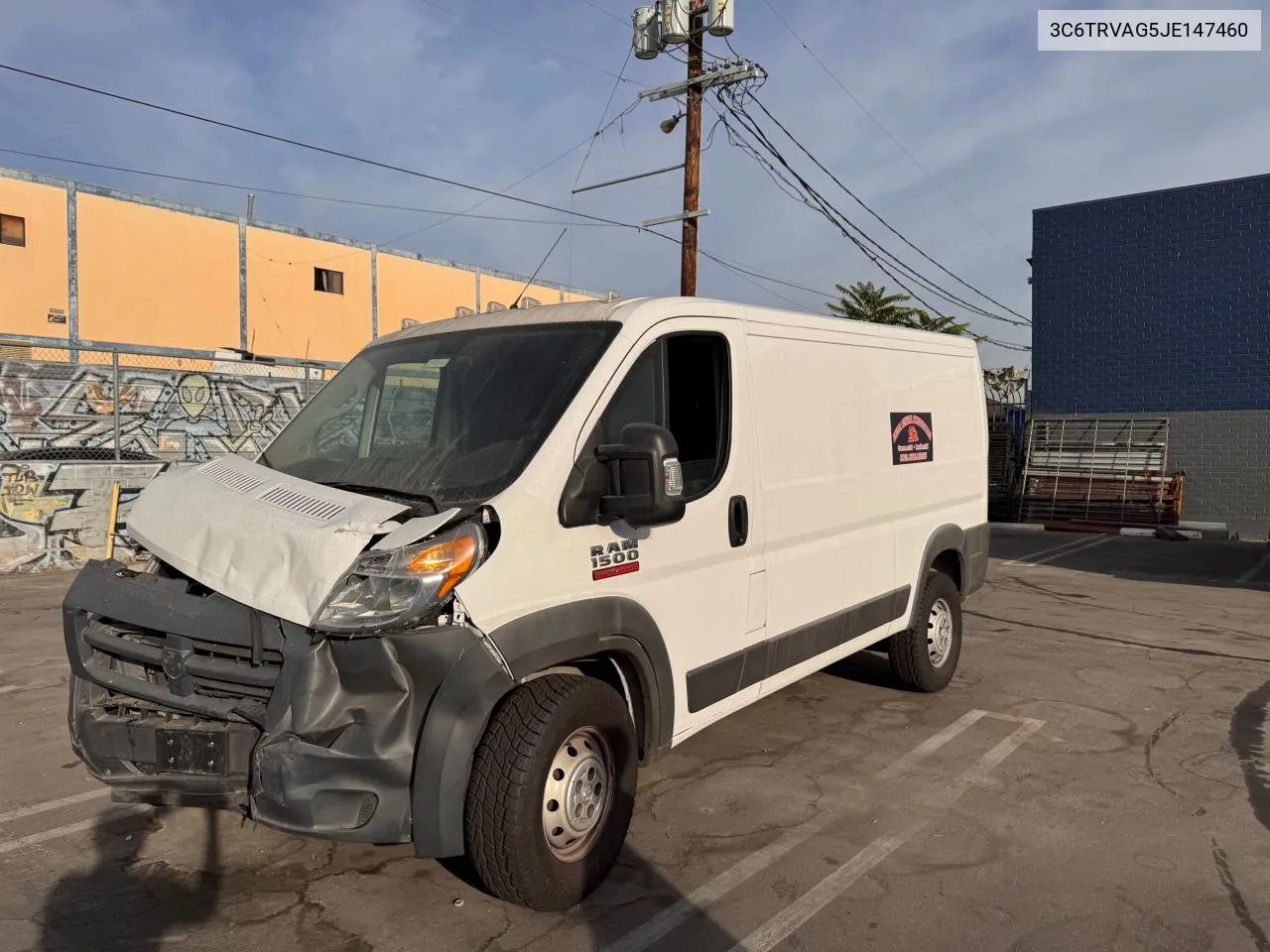 2018 Ram Promaster 1500 1500 Standard VIN: 3C6TRVAG5JE147460 Lot: 80108494