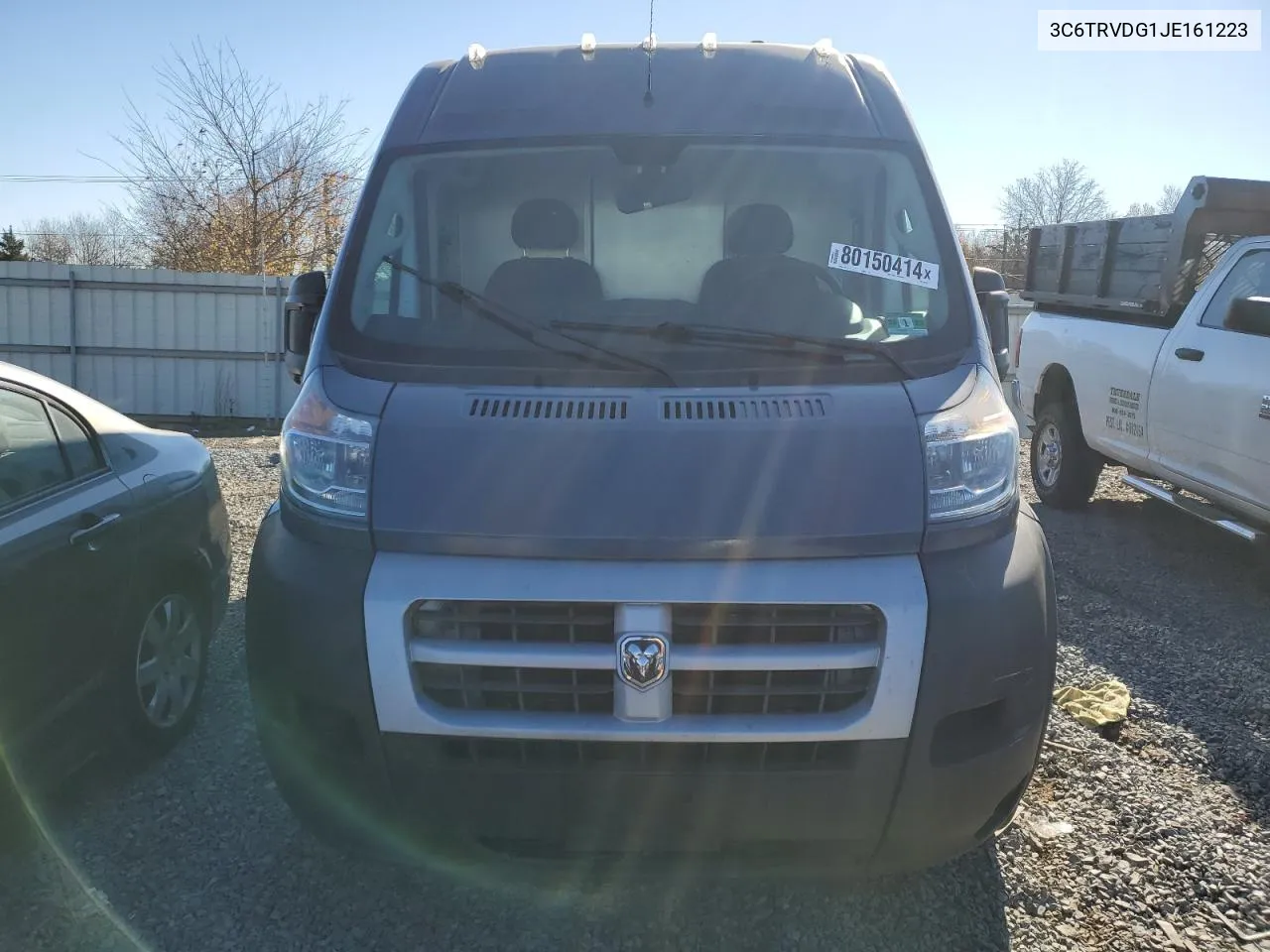 2018 Ram Promaster 2500 2500 High VIN: 3C6TRVDG1JE161223 Lot: 80150414