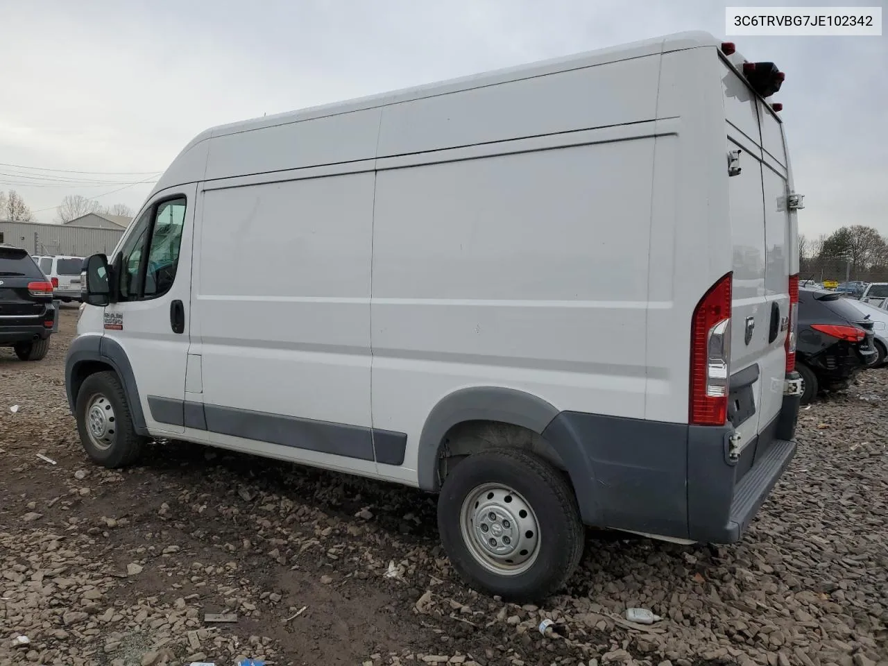 2018 Ram Promaster 1500 1500 High VIN: 3C6TRVBG7JE102342 Lot: 80750174