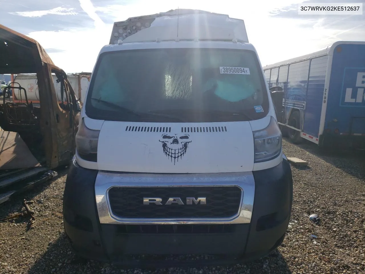 2019 Ram Promaster 3500 3500 Standard VIN: 3C7WRVKG2KE512637 Lot: 38950094