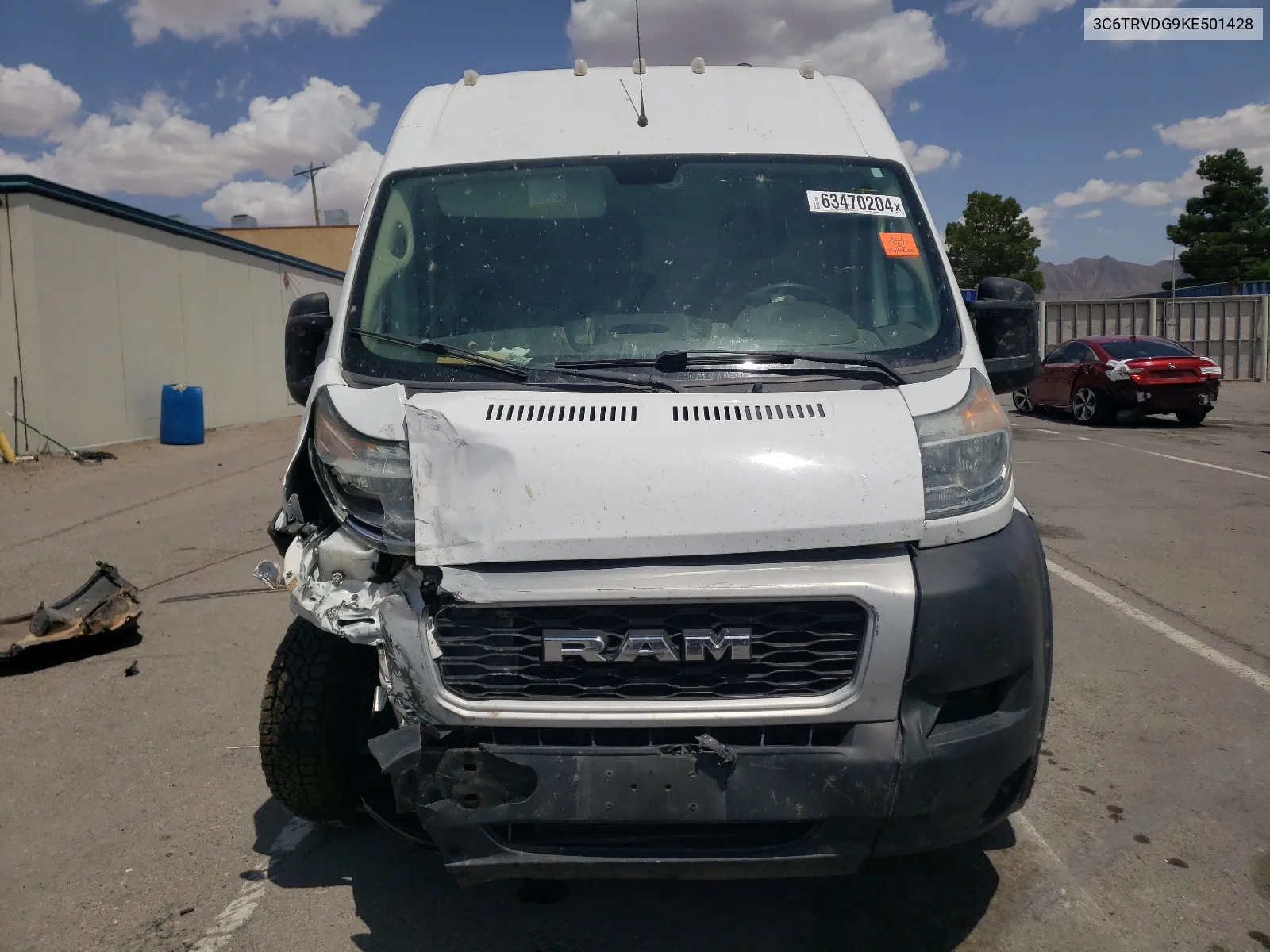 2019 Ram Promaster 2500 2500 High VIN: 3C6TRVDG9KE501428 Lot: 63470204