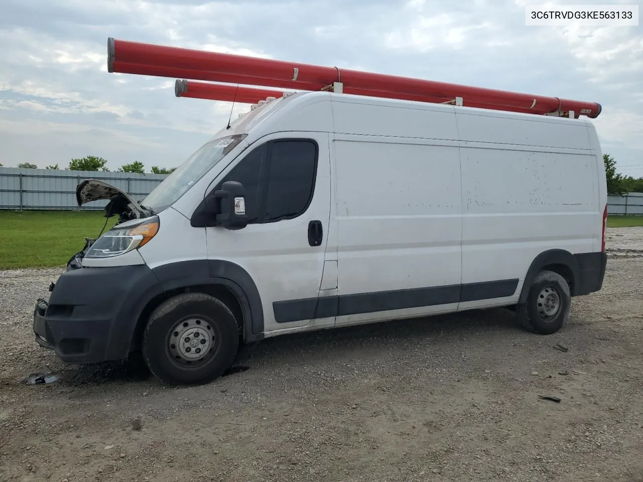 2019 Ram Promaster 2500 2500 High VIN: 3C6TRVDG3KE563133 Lot: 68084554