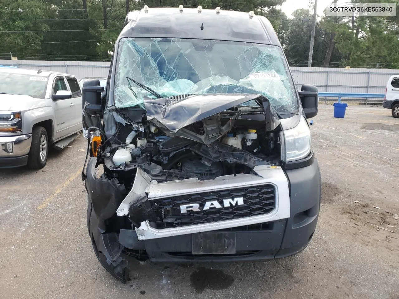 2019 Ram Promaster 2500 2500 High VIN: 3C6TRVDG6KE563840 Lot: 69191244