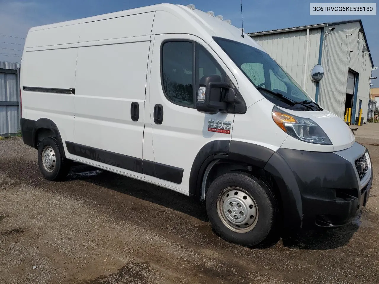 2019 Ram Promaster 2500 2500 High VIN: 3C6TRVCG6KE538180 Lot: 69369424