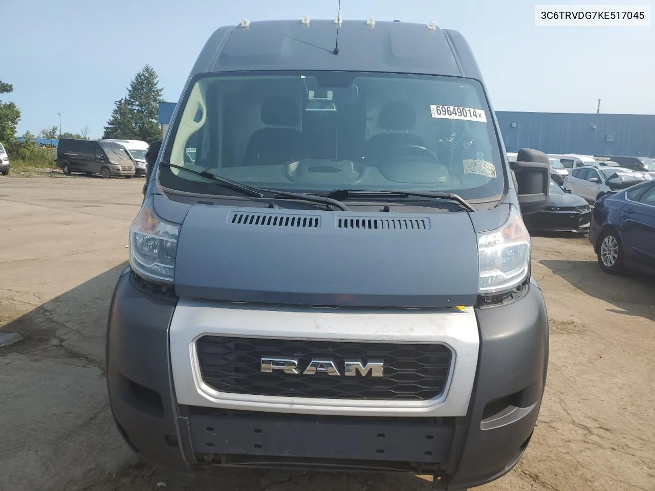 2019 Ram Promaster 2500 2500 High VIN: 3C6TRVDG7KE517045 Lot: 69649014