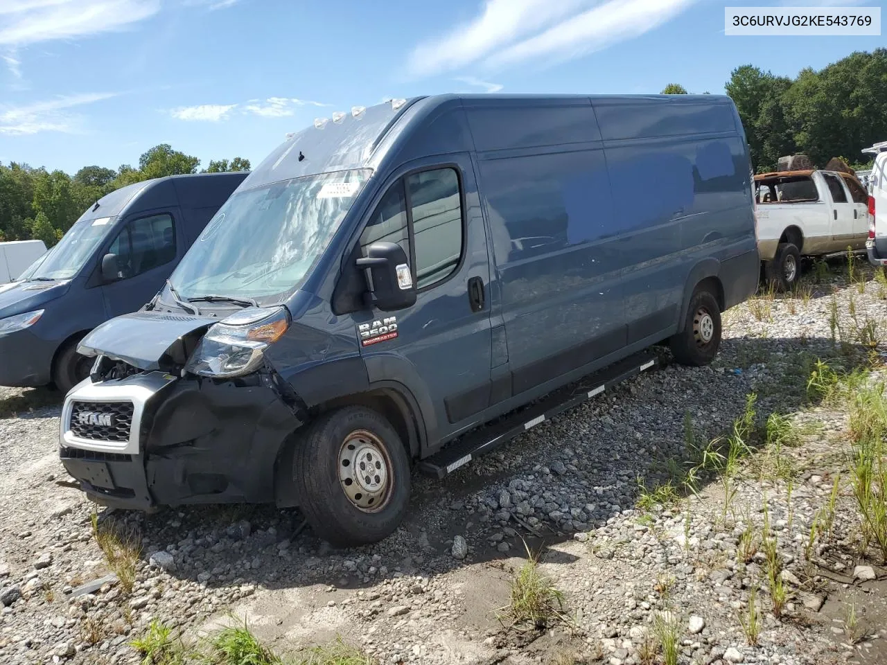 2019 Ram Promaster 3500 3500 High VIN: 3C6URVJG2KE543769 Lot: 70258684