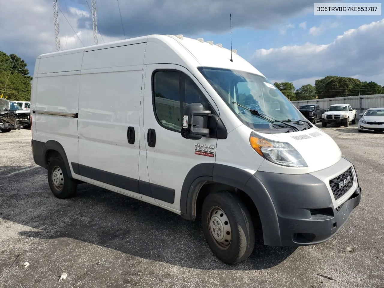 2019 Ram Promaster 1500 1500 High VIN: 3C6TRVBG7KE553787 Lot: 71583744