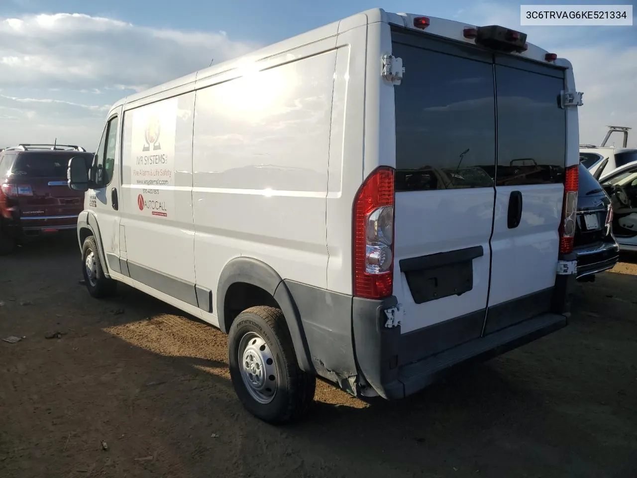 2019 Ram Promaster 1500 1500 Standard VIN: 3C6TRVAG6KE521334 Lot: 71728784