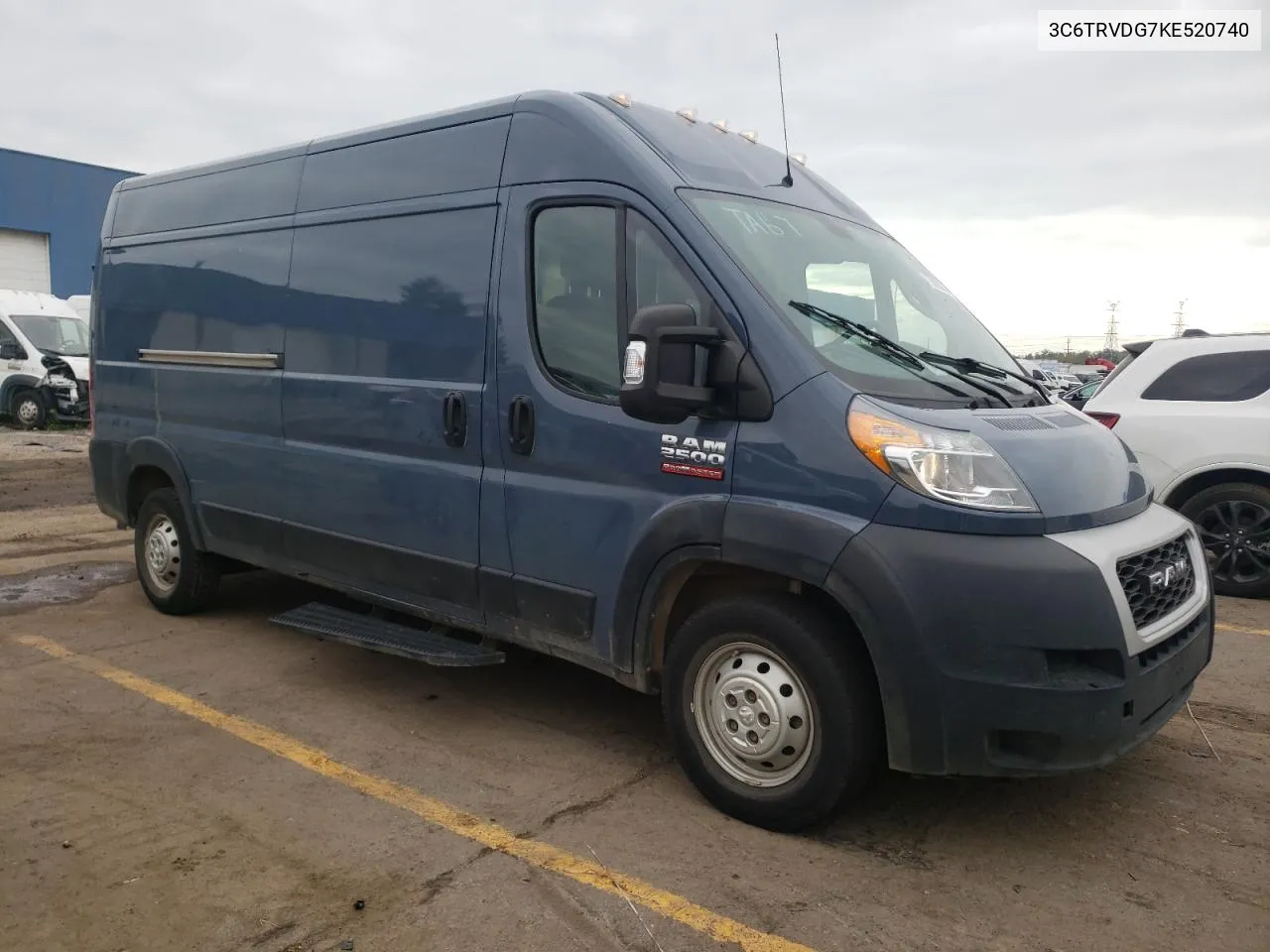 2019 Ram Promaster 2500 2500 High VIN: 3C6TRVDG7KE520740 Lot: 73590844