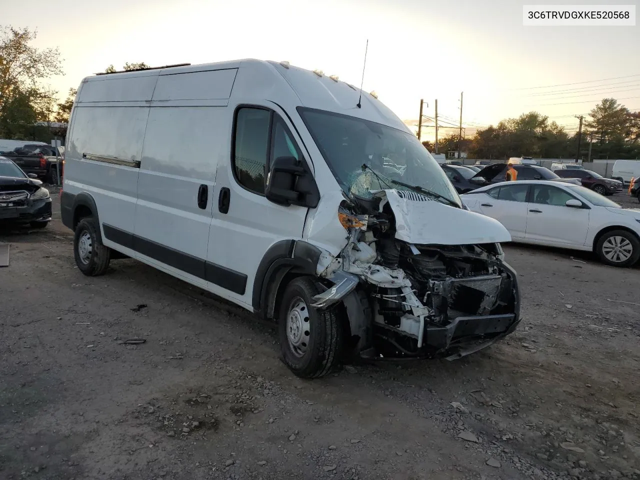 2019 Ram Promaster 2500 2500 High VIN: 3C6TRVDGXKE520568 Lot: 74989174