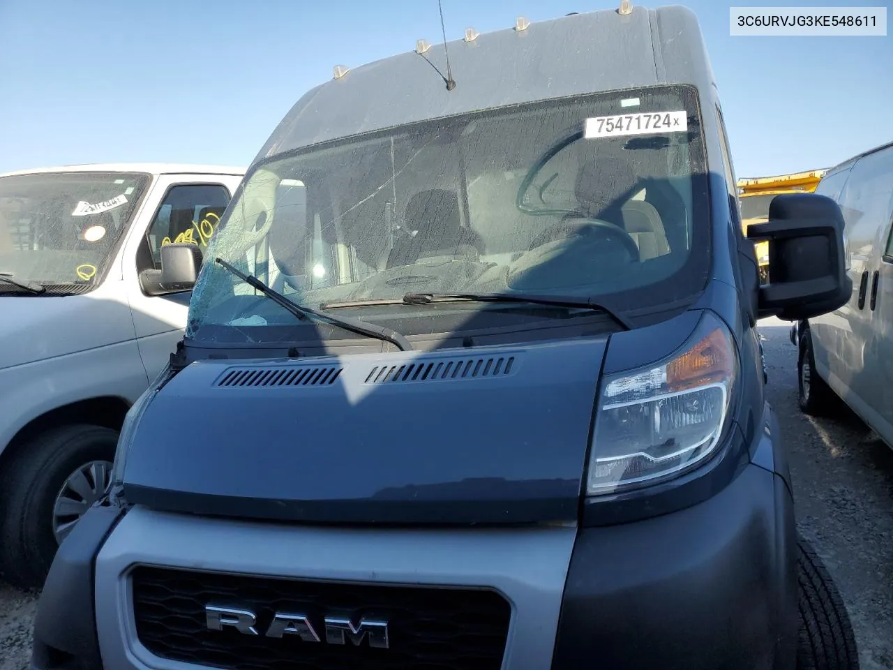 2019 Ram Promaster 3500 3500 High VIN: 3C6URVJG3KE548611 Lot: 75471724