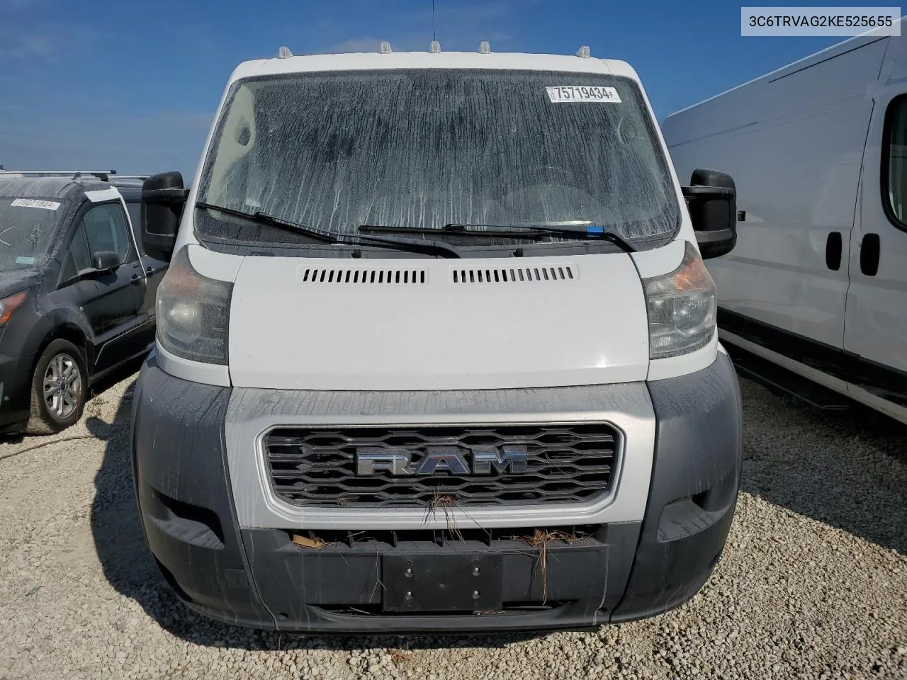 2019 Ram Promaster 1500 1500 Standard VIN: 3C6TRVAG2KE525655 Lot: 75719434